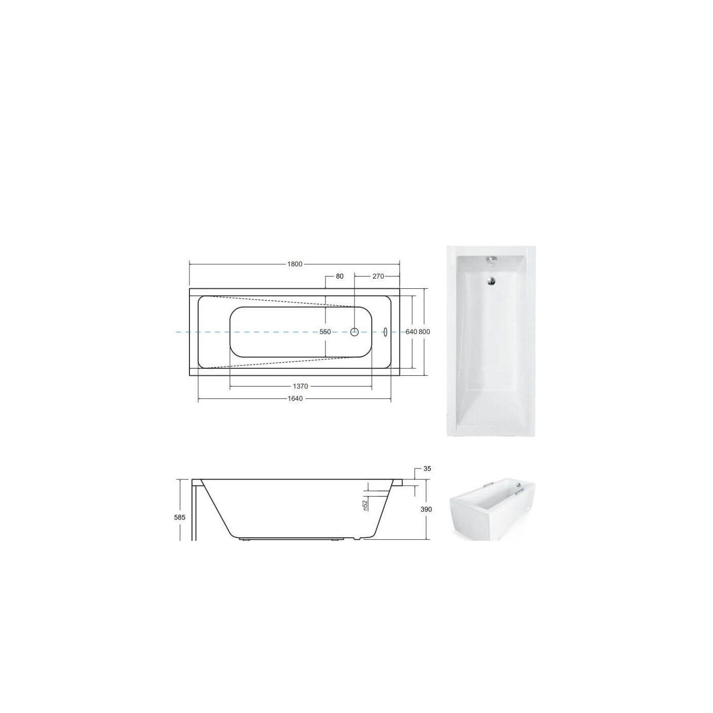 Wanna Modern 180x80 Z Nogami Besco