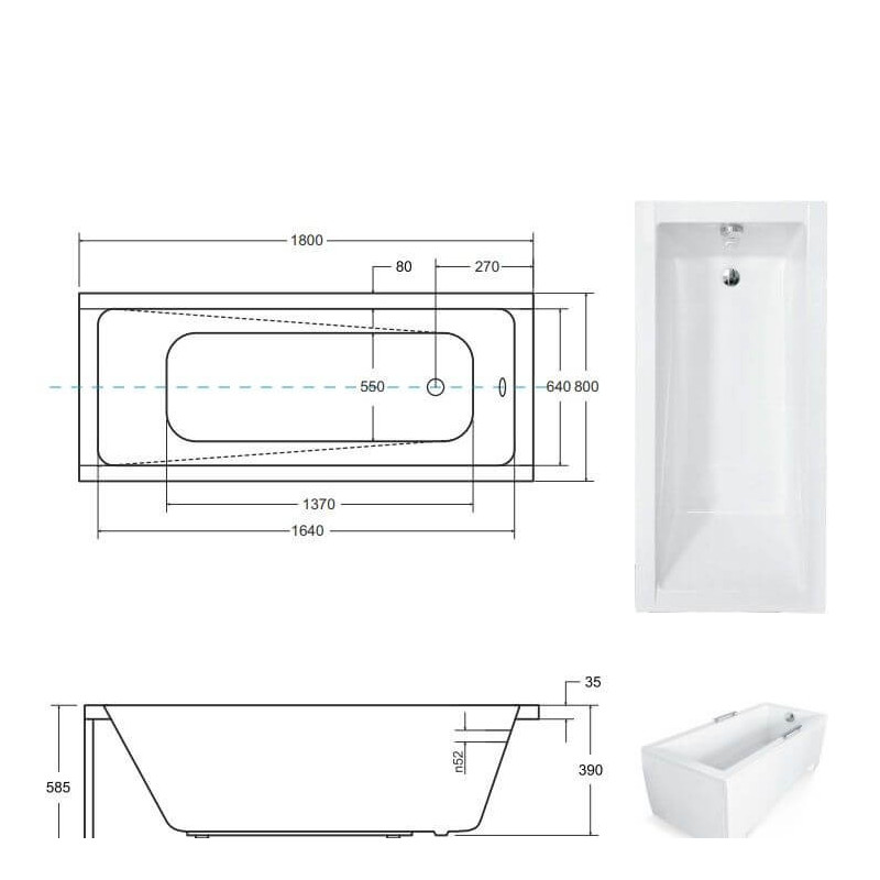 Wanna Modern 180x80 Z Nogami Besco