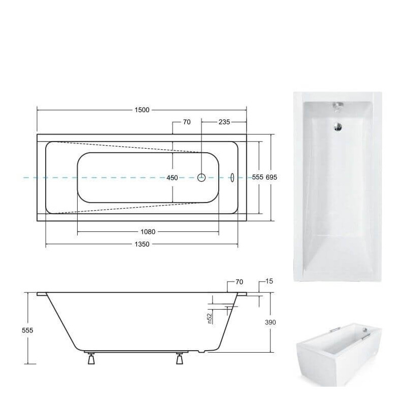 Wanna Modern Slim 160x70 Z Nogami Besco