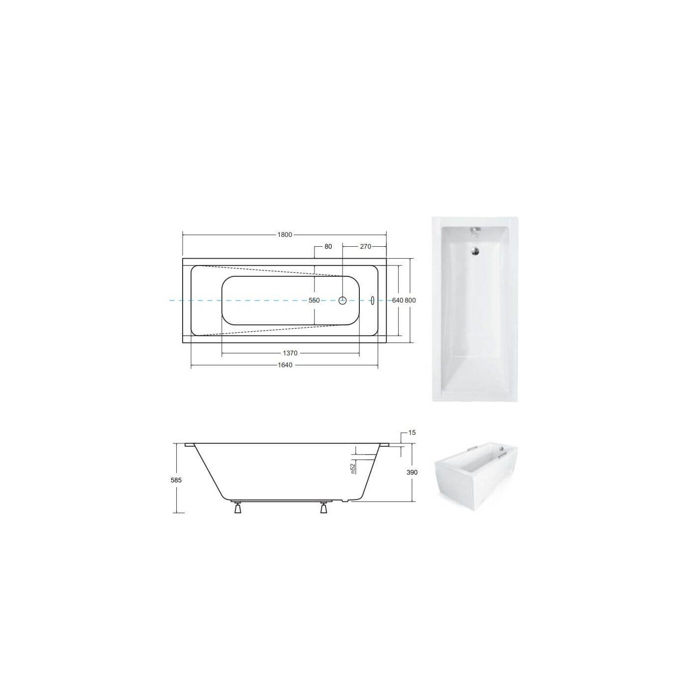 Wanna Modern Slim 180x80 Z Nogami Besco