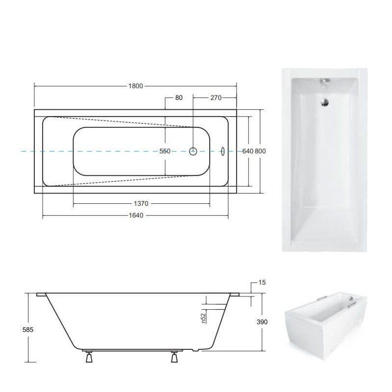 Wanna Modern Slim 180x80 Z Nogami Besco