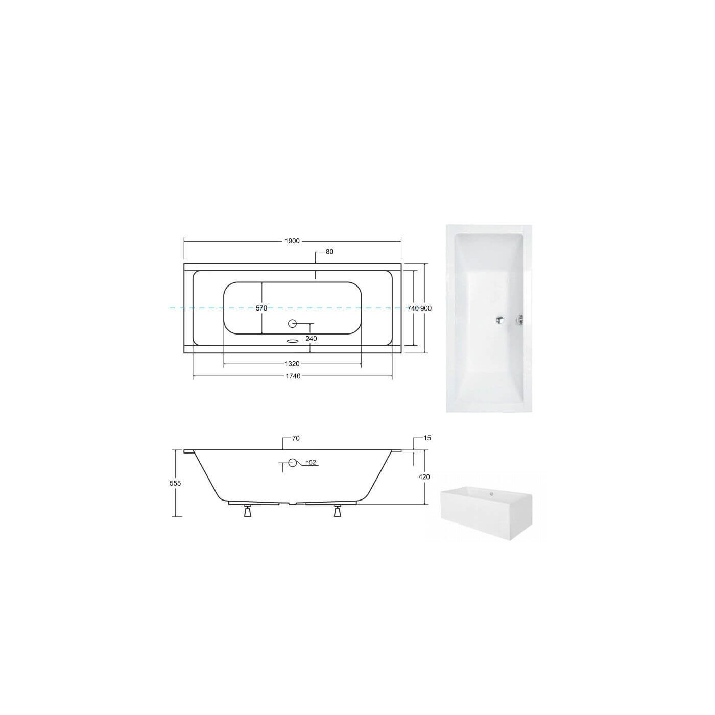 Wanna Quadro Slim 190x90 + ST Besco