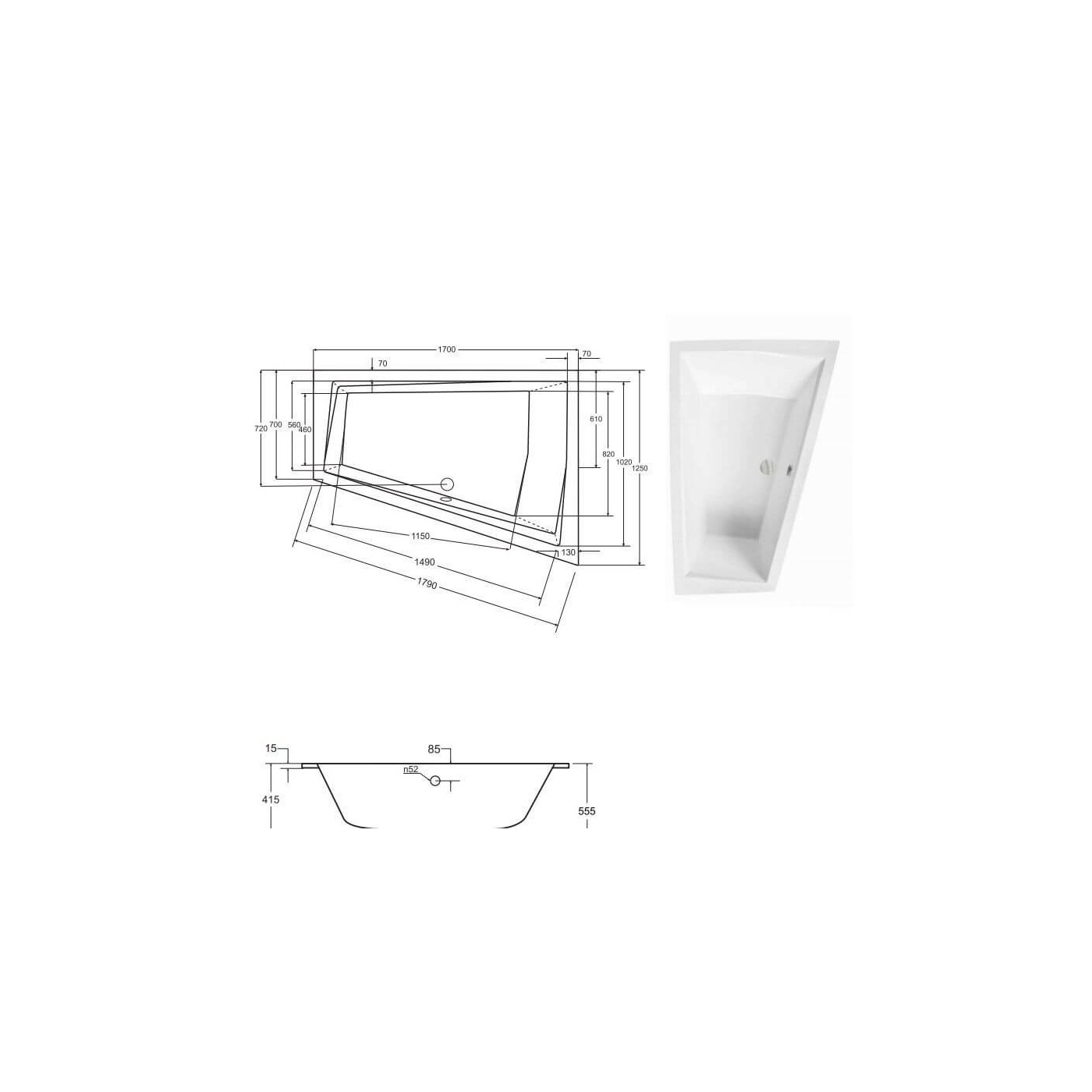 Wanna Intima Duo Slim 170x125 Prawa Besco
