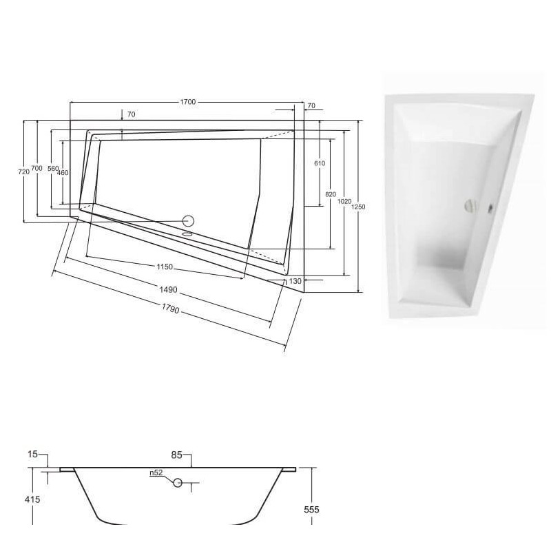 Wanna Intima Duo Slim 170x125 Prawa Besco