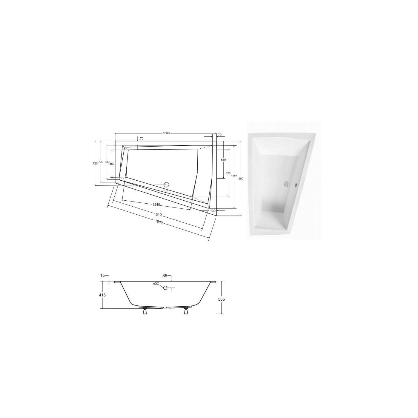 Wanna Intima Duo Slim 180x125 Prawa Besco