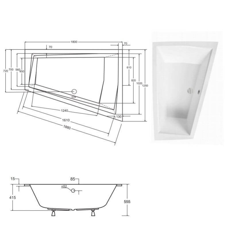 Wanna Intima Duo Slim 180x125 Prawa Besco