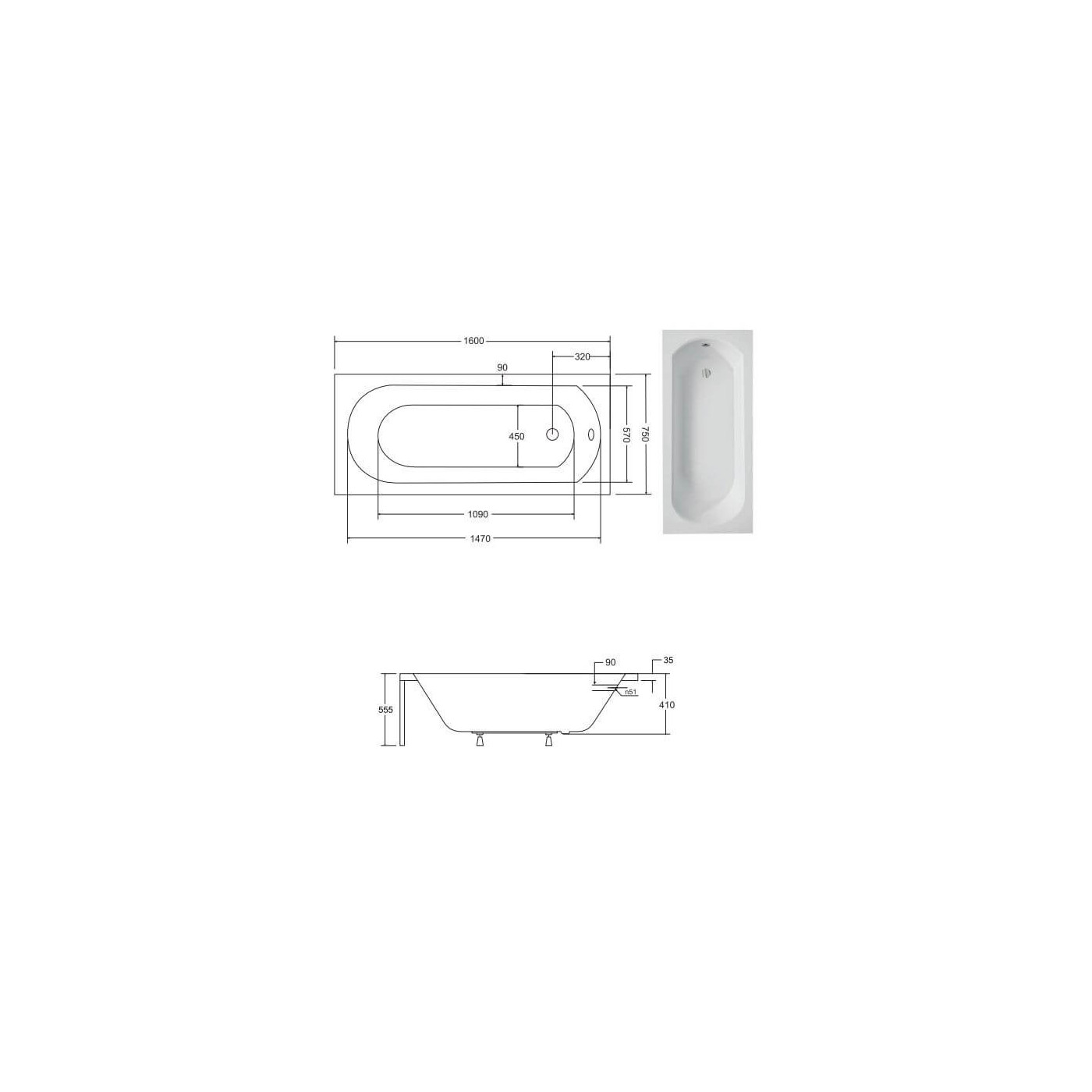 Wanna Intrica 160x75 Z Nogami Besco