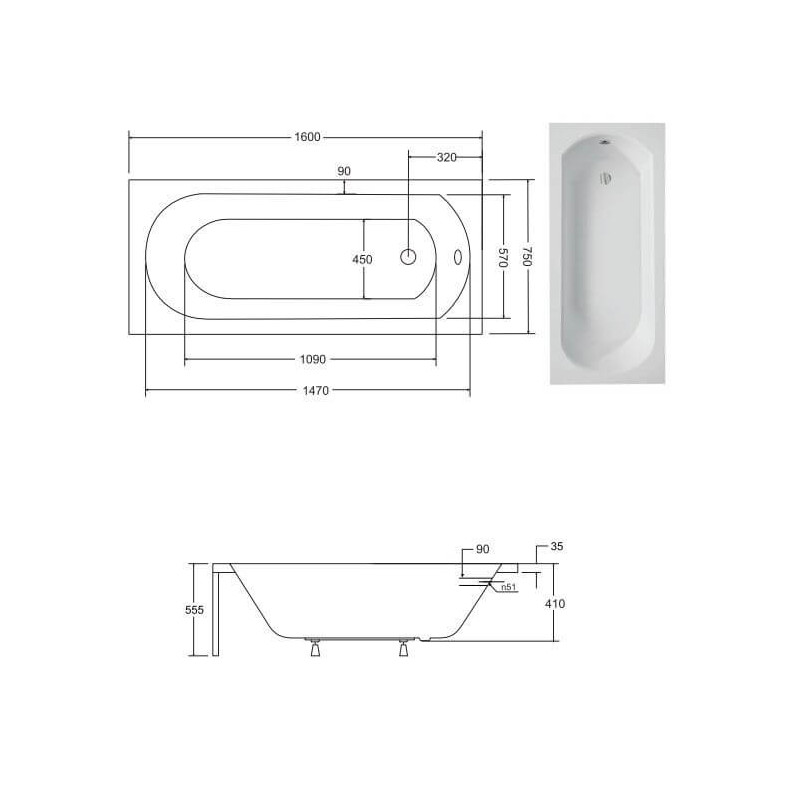 Wanna Intrica 160x75 Z Nogami Besco
