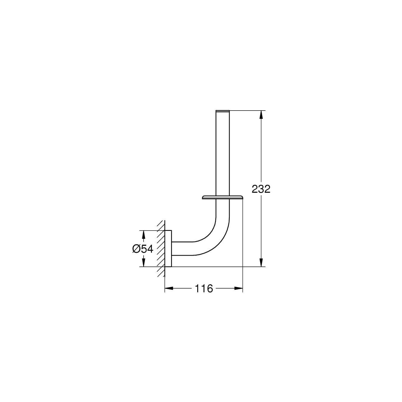Uchwyt na Papier Essentials Brushed Hard Graphite 40385AL1 Grohe
