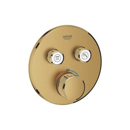 Bateria Termostatyczna Do Obsługi Dwóch Wyjść Wody Grohtherm SmartControl Brushed Cool Sunrise 29119GN0 Grohe