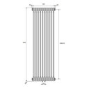 Grzejnik Pionowy Ritmo VB-2K/65 0360x1800 9016 + Zestaw Montażowy 113690360180000999016-0000 Vasco