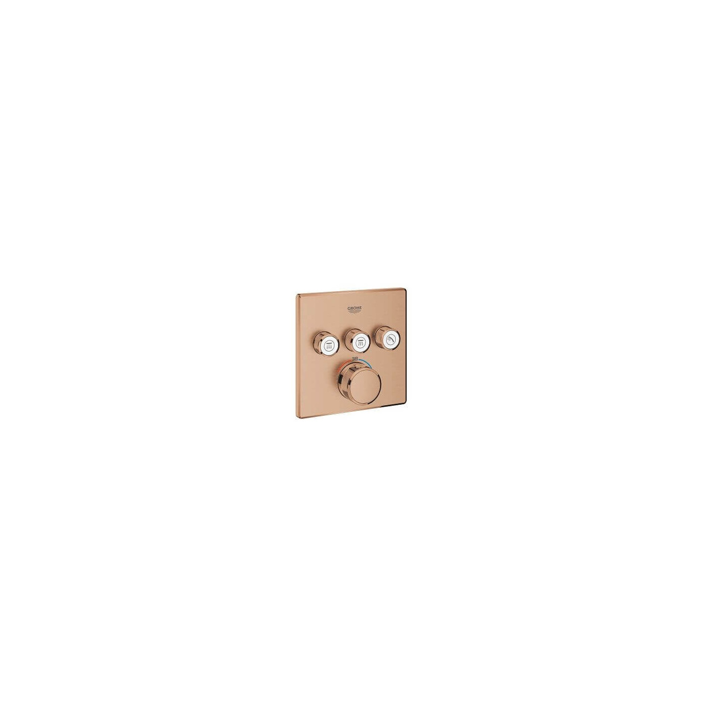 Bateria Termostatyczna Do Obsługi Trzech Wyjść Wody Grohtherm SmartControl Brushed Warm Sunset 29126DL0 Grohe