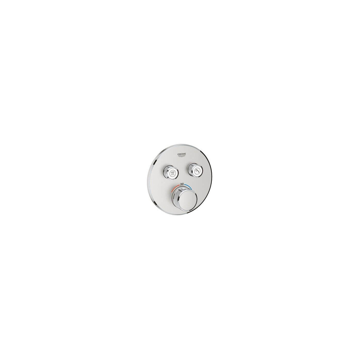 Bateria Termostatyczna Do Obsługi Dwóch Wyjść Wody Grohtherm SmartControl Stal Nierdzewna 29119DC0 Grohe