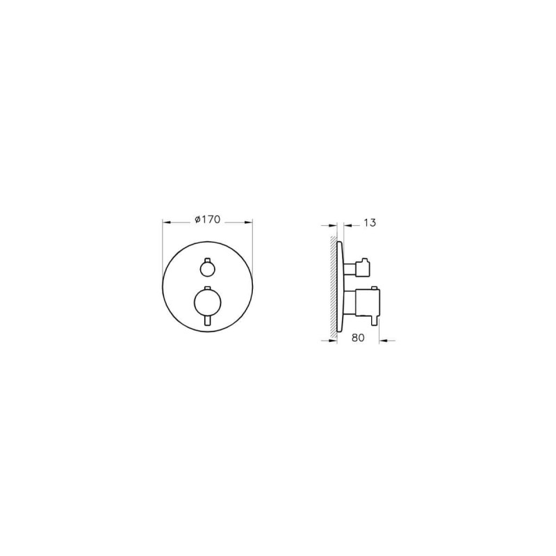 Bateria Origin Wannowo-Prysznicowa z Termostatem Miedź A4267126 Vitra