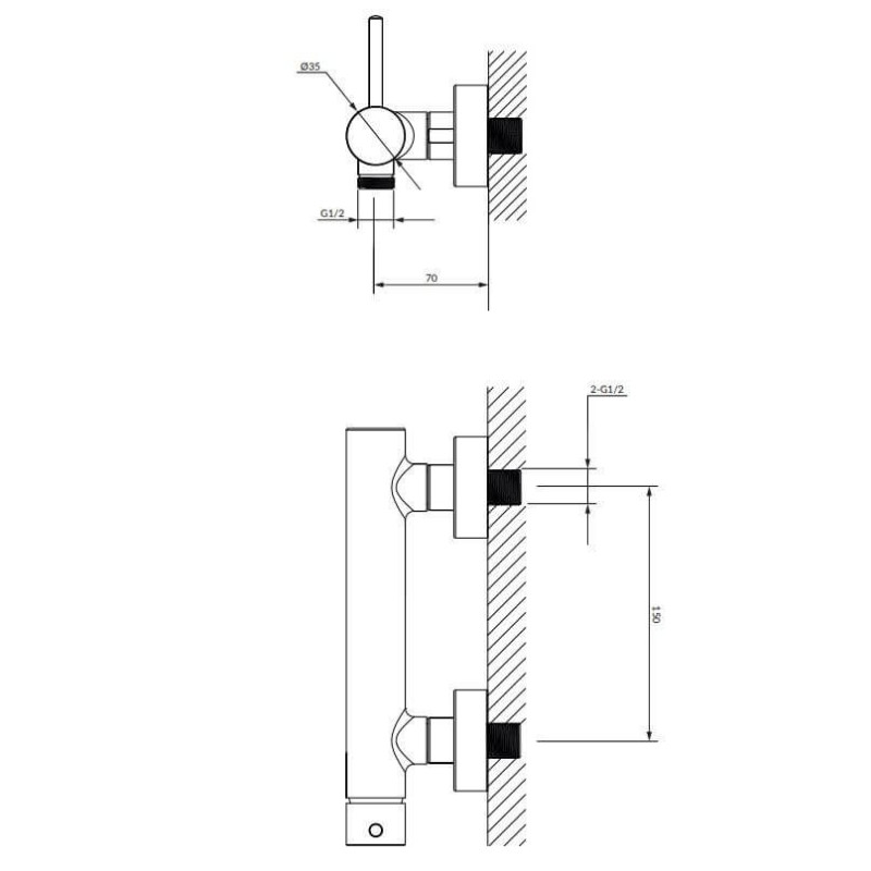 Bateria Prysznicowa Y Czarna Y1240BL Omnires