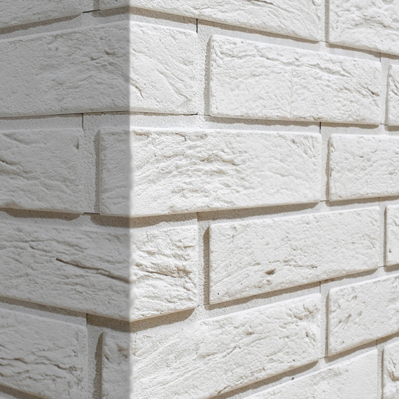 Narożnik Cegłopodobny Z Fugą Boston 2 White 9/20x7,3 cm Stegu