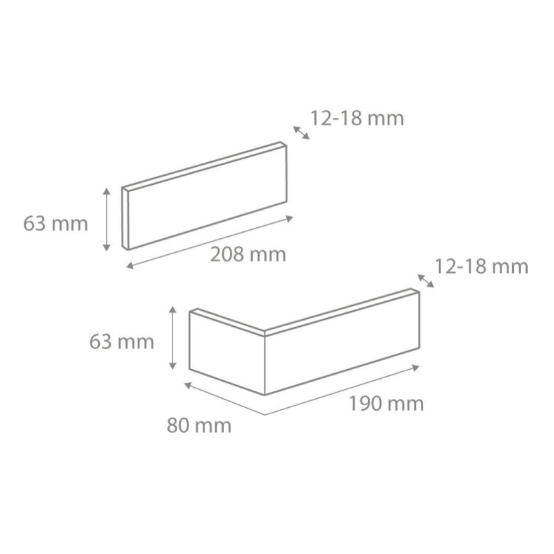 Płytka Cegłopodobna Narożnik Cambridge 10 8,0x19,0x6,3 Stegu