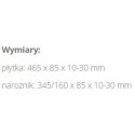 Narożnik Cegłopodobny Z Fugą Bronx 1 Red 34,5/16x8,5 cm Stegu