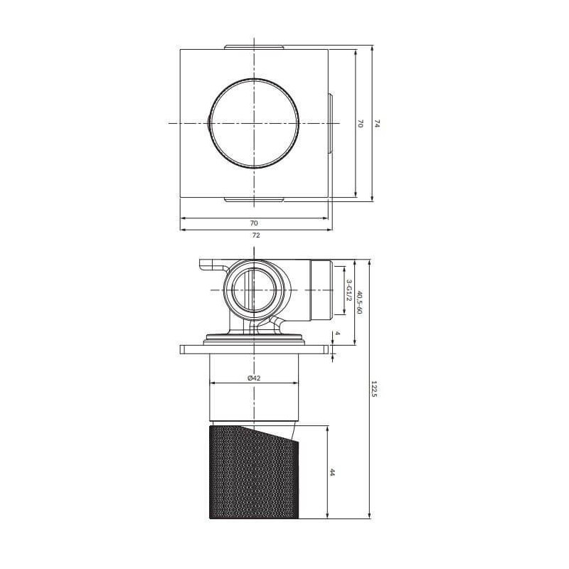 Bateria Prysznicowa Podtynkowa Contour Antracyt CT8045AT Omnires