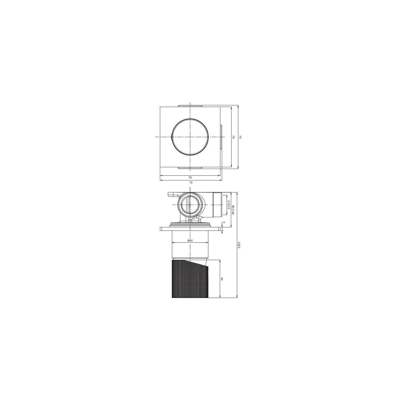 Bateria Prysznicowa Podtynkowa Contour Chrom CT8045CR Omnires
