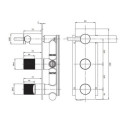 Bateria Prysznicowo-Wannowa Podtynkowa Contour Złoty Szczotkowany CT8035/1GLB Omnires