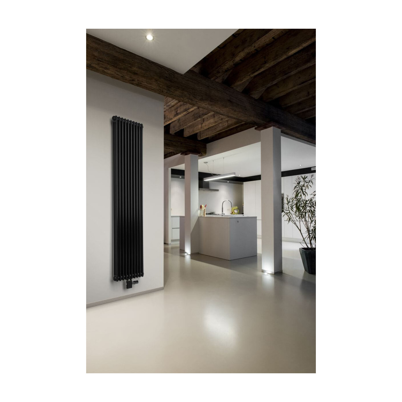 Grzejnik Pionowy Ritmo VB-2K/65 0450x1800 9005 + Zestaw Montażowy 113690450180000999005-0000 Vasco