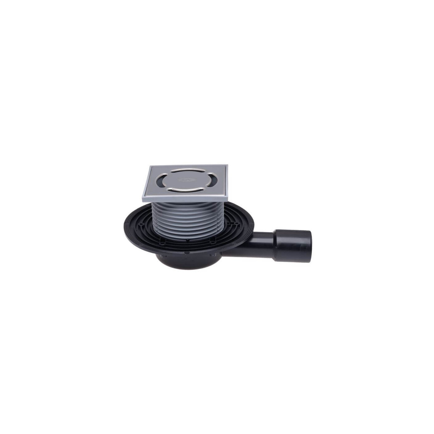 Wpust Podłogowy Niski DN40/50 Poziomy Z Zasyfonowaniem Primus 123x123/115x115mm Hutterer & Lechner