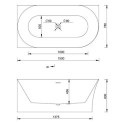 Wanna Wolnostojąca Narożna Lewa Molly S 150x78 TW-7790L-1500 Emporia