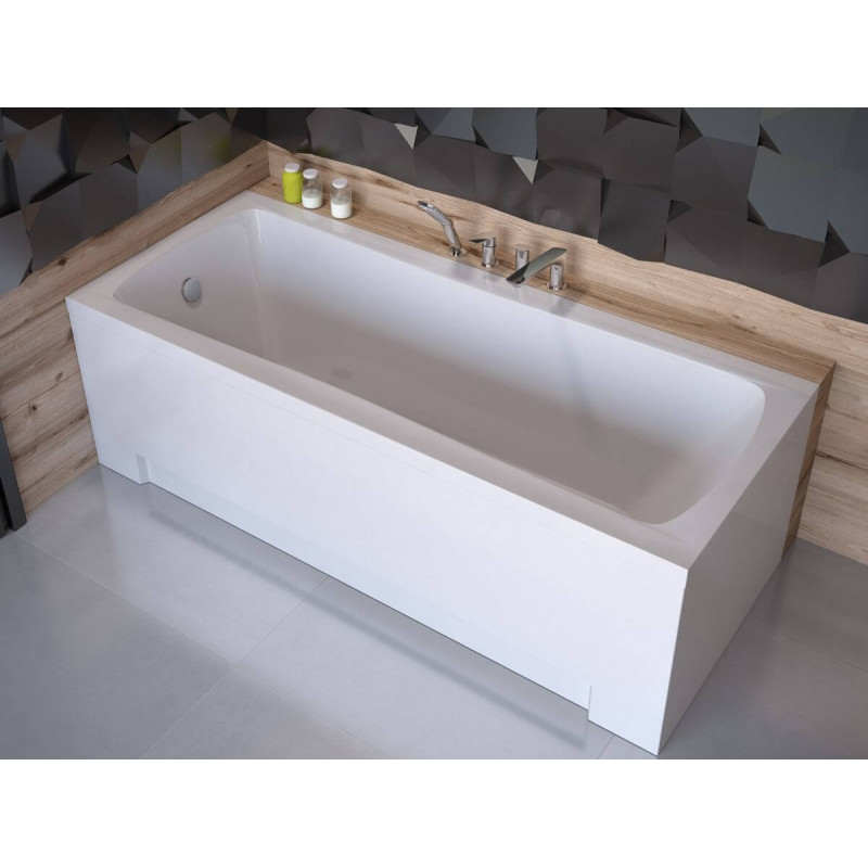 Wanna Prostokątna Optima Premium 160x70 + Zagłówek + Uchwyty Besco