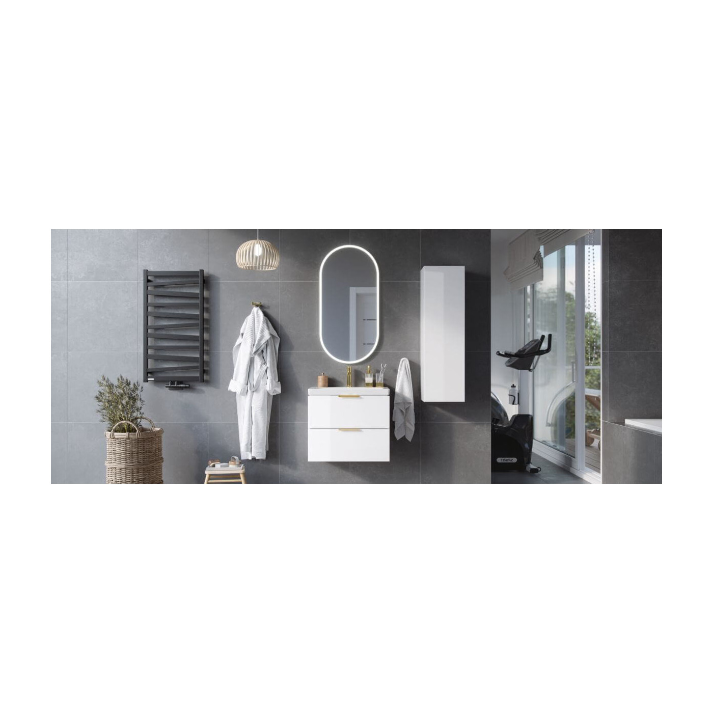 Lustro LED Owalne Lumiro 100x50 DOEX.LU100.050.AC Excellent