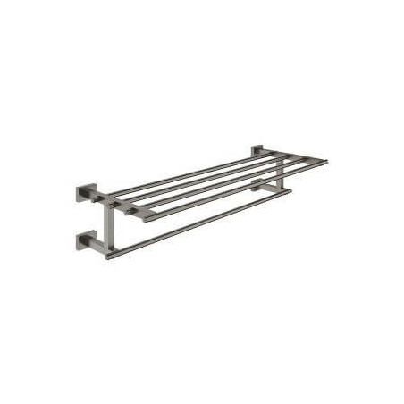 Półka Z Wieszakiem Na Ręczniki Essentials Cube Brushed Hard Graphite 40512AL1 Grohe