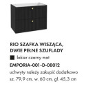 Szafka Wisząca Rio D80 Czarny Mat Emporia