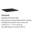 Blat Top Akrylowy Czarny Mat 80,4x46 Emporia
