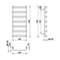 Grzejnik Dax Czarny Mat 1130x530 DAX1130-530 Emporia