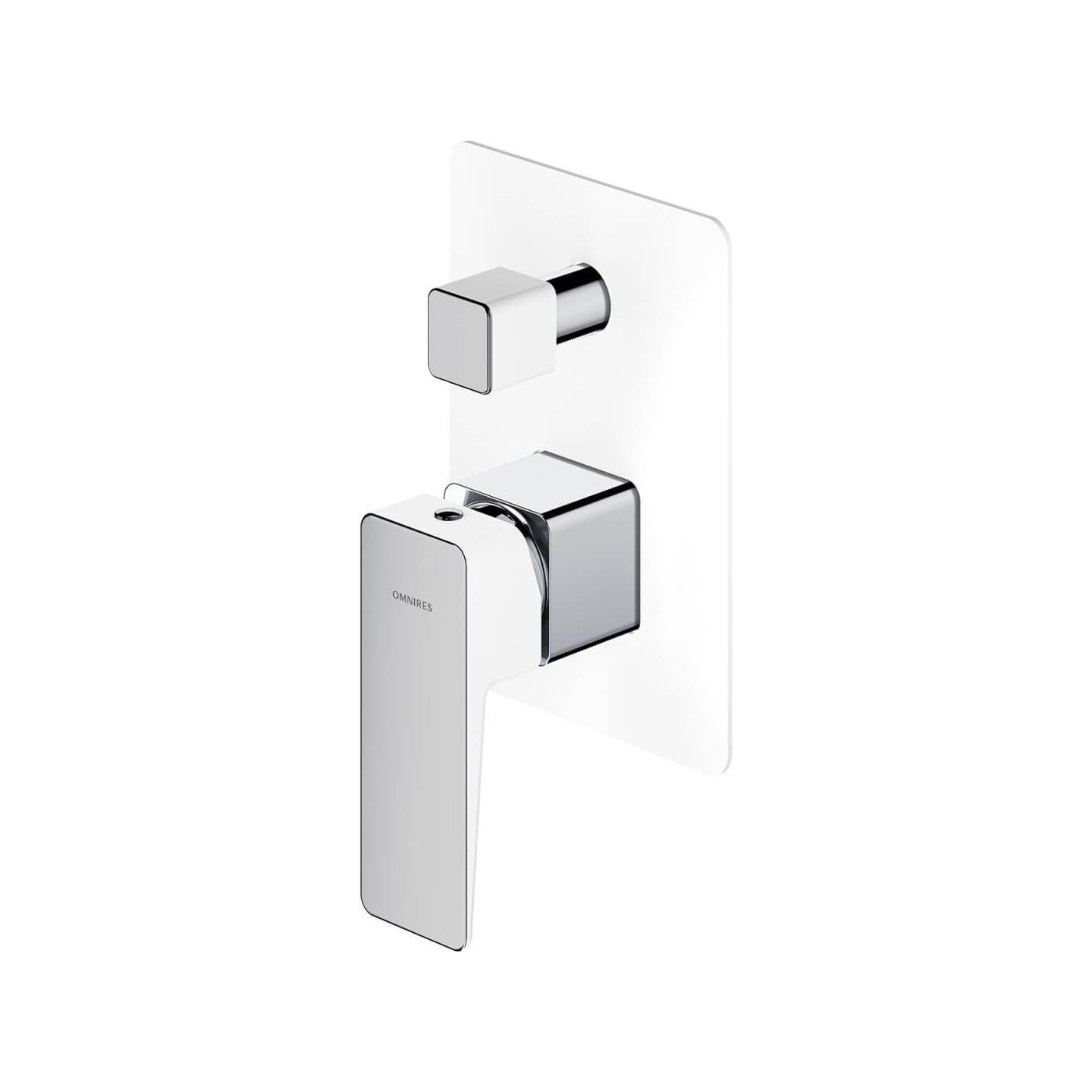 Bateria Prysznicowo-Wannowa Podtynkowa Parma Chrom/Biały PM7435CRB Omnires