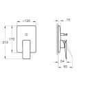 Bateria Wannowo-Prysznicowa Podtynkowa Brava Chrom A42395EXP Vitra