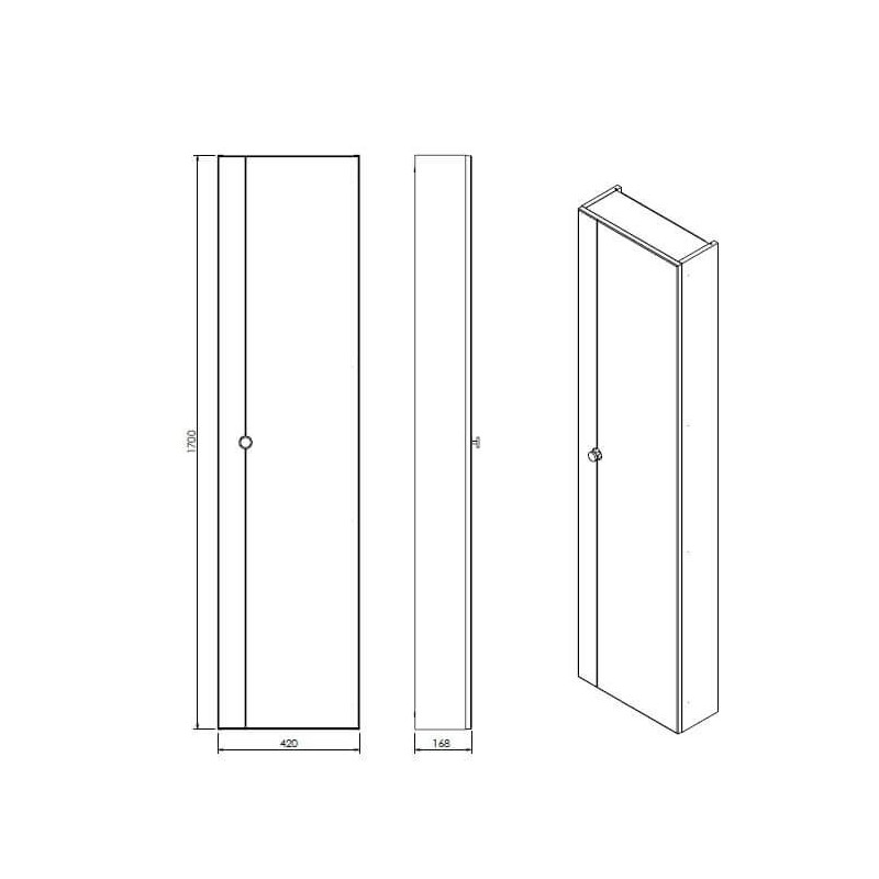 Słupek Wiszący 1D0S Loop C42 Slim 1D0S Bez Uchwytów Biały Mat 001-C-04202 Emporia