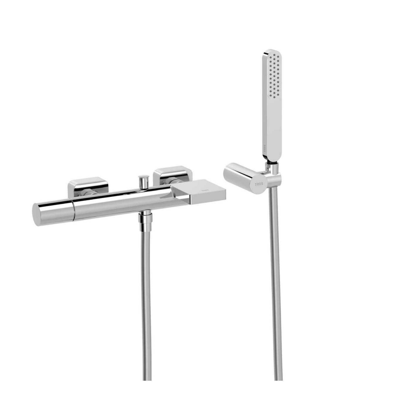 Bateria Wannowo-Prysznicowa Ścienna Loft Chrom 20017001 Tres