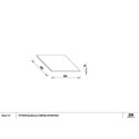 Blat Akrylowy Top White Anti-Finger 60,4x46x19 Biały Mat TOP-WHITE-604 Emporia