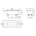Wanna Do Zabudowy Saniform Plus 363-1 170x70 cm 111800010001 Kaldewei