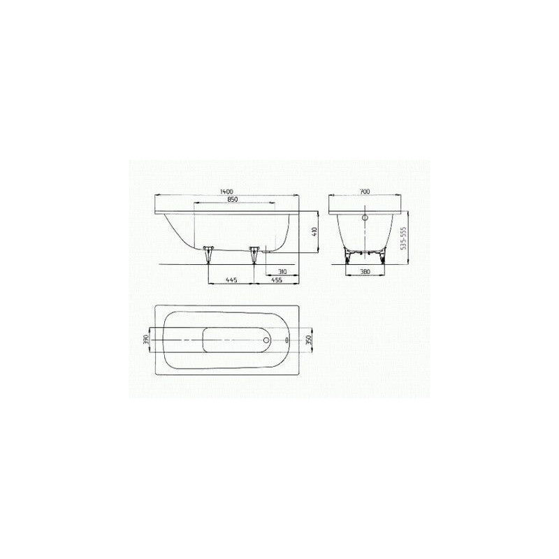 Wanna Do Zabudowy Saniform Plus 360-1 140x70 cm 111500010001 Kaldewei