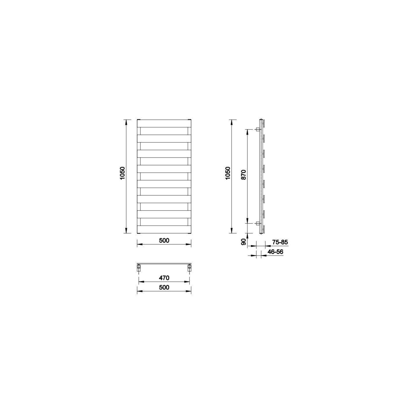 Grzejnik Otus 1050x500 Moc 370 W Biały Emporia