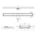 Odpływ Liniowy Top Drain 70 cm Z Syfonem H+M Czarny Mat 112.3546.19.070/522.0121.19.07 Emporia