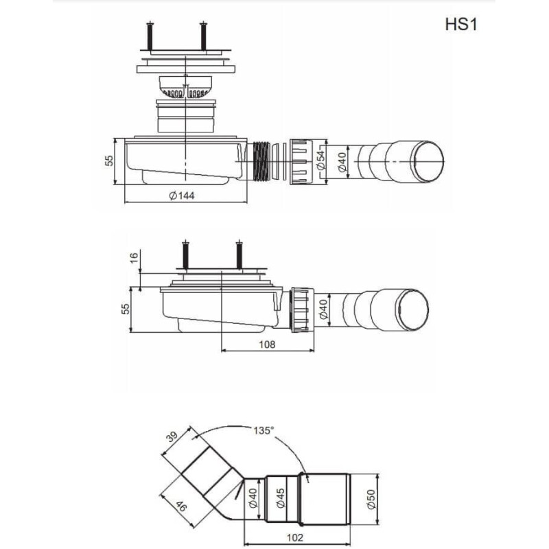 Syfon Brodzikowy HS1 Radaway