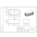 Wanna Wolnostojąca Rio 150x75 Biała WS203L-1500 Emporia