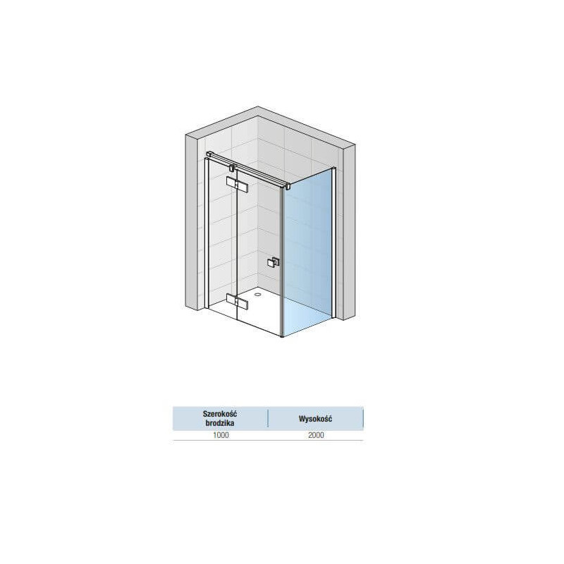 Ścianka Prysznicowa Annea ANT1 100cm ANT110005007 Sanswiss