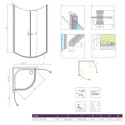 Kabina Prysznicowa Eos PDD I 90x90 137613-01-01 Radaway