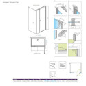 Kabina Prysznicowa Eos KDS I 100x90 Prawa 137551-01-01R Radaway