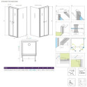 Drzwi Prysznicowe Eos DWD+S 110 13799493-01 Radaway