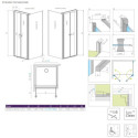 Drzwi Prysznicowe Eos DWD+S 120 13799494-01 Radaway